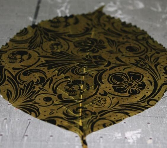Leaf Pattern Skull