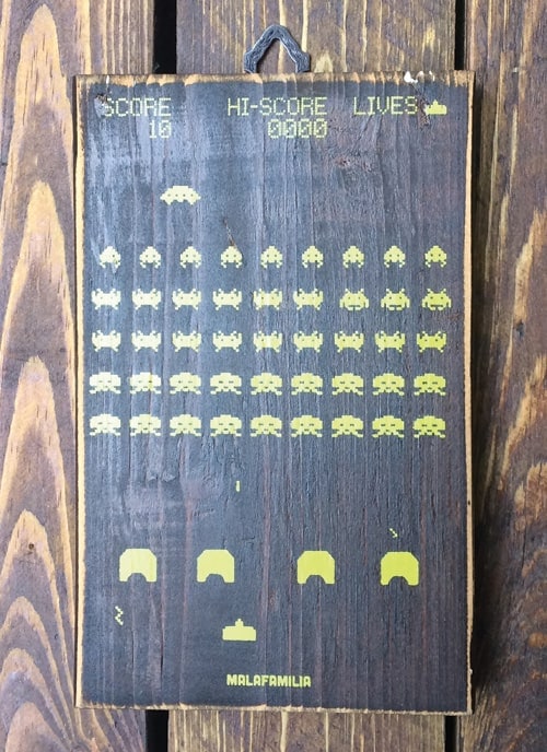 Wood Space Invaders